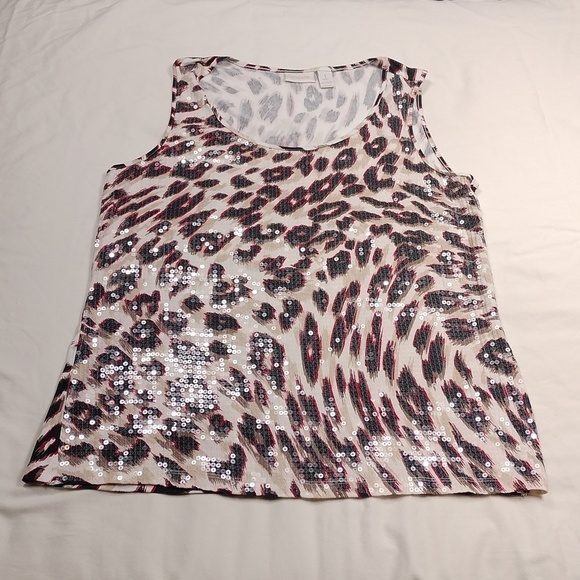 Chicos women's sleeveless sequined top size 1 - Picture 1 of 6